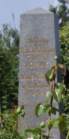 Homm Karl Johann 1832-1903 Binder Maria 1842-1863 Grabstein